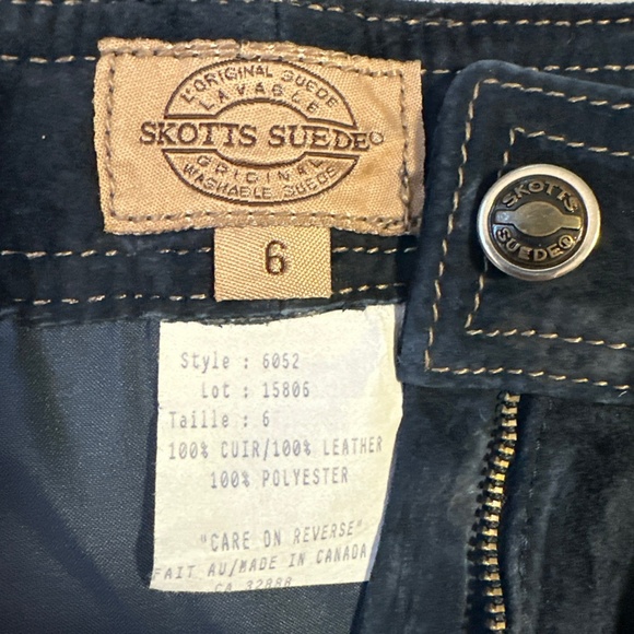 Boho Chic Washable Suede Skirt Skotts Vintage Y2K 6 Blue Midi Western NWT 90s - Picture 4 of 7